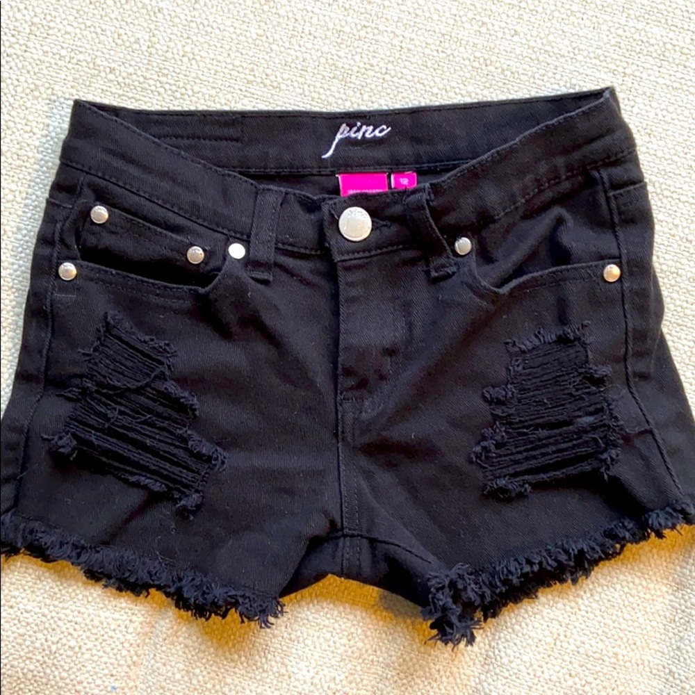 Pinc 5 pocket distressed shorts